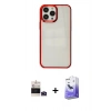 MARSİLYAN™- iPhone 14 Pro Max Kılıf Doruk Doku Prime - Siyah Bilvis 5in1 5D Magic Hayalet Cam Ekran Koruyucu + Bilvis Titan Kamera Lens - DNMR