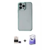 MARSİLYAN™- iPhone 14 Pro Max Kılıf Doruk Doku Prime - Siyah Bilvis 5in1 5D Magic Hayalet Cam Ekran Koruyucu + Bilvis Titan Kamera Lens - SH