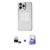 MARSİLYAN™- iPhone 14 Pro Max Kılıf Doruk Doku Prime - Siyah Bilvis 5in1 5D Magic Hayalet Cam Ekran Koruyucu + Bilvis Titan Kamera Lens - DNMR
