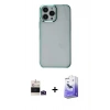 MARSİLYAN™- iPhone 14 Pro Max Kılıf Doruk Doku Prime - Siyah Bilvis 5in1 5D Magic Hayalet Cam Ekran Koruyucu + Bilvis Titan Kamera Lens - DNMR