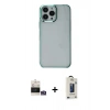 MARSİLYAN™- iPhone 14 Pro Max Kılıf Doruk Doku Prime - Siyah Bilvis Hayalet Cam Ekran Koruyucu + Bilvis Titan Kamera Lens - GS