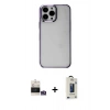 MARSİLYAN™- iPhone 14 Pro Max Kılıf Doruk Doku Prime - Siyah Bilvis Hayalet Cam Ekran Koruyucu + Bilvis Titan Kamera Lens - GS