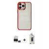 MARSİLYAN™- iPhone 14 Pro Max Kılıf Doruk Doku Prime - Siyah Bilvis Hayalet Cam Ekran Koruyucu + Bilvis Titan Kamera Lens - GS