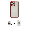 MARSİLYAN™- iPhone 14 Pro Max Kılıf Doruk Doku Prime - Siyah Bilvis Hayalet Cam Ekran Koruyucu + Bilvis Titan Kamera Lens - SH