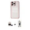 MARSİLYAN™- iPhone 14 Pro Max Kılıf Doruk Doku Prime - Siyah Bilvis Hayalet Cam Ekran Koruyucu + Bilvis Titan Kamera Lens - SH