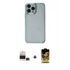 MARSİLYAN™- iPhone 14 Pro Max Kılıf Doruk Doku Prime - Siyah Buffer Cam Ekran Koruyucu + Bilvis Titan Kamera Lens - DNMR