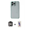 MARSİLYAN™- iPhone 14 Pro Max Kılıf Doruk Doku Prime - Siyah Joko 5D Cam + PVD Metal Kamera Lens - TU
