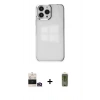 MARSİLYAN™- iPhone 14 Pro Max Kılıf Doruk Doku Prime - Siyah Joko Magic 5D Hayalet Cam + Bilvis Titan Kamera Lens - GD