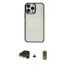 MARSİLYAN™- iPhone 14 Pro Max Kılıf Doruk Doku Prime - Siyah Joko Magic 5D Hayalet Cam + Raze Metal Kamera Lens - GD
