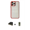 MARSİLYAN™- iPhone 14 Pro Max Kılıf Doruk Doku Prime - Siyah Joko Magic 5D Hayalet Cam + Raze Metal Kamera Lens - GD