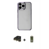 MARSİLYAN™- iPhone 14 Pro Max Kılıf Doruk Doku Prime - Siyah Joko Magic 5D Hayalet Cam + Raze Metal Kamera Lens - GD