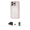 MARSİLYAN™- iPhone 14 Pro Max Kılıf Doruk Doku Prime - Siyah Joko Magic 5D Hayalet Cam + Raze Metal Kamera Lens - GD