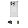 MARSİLYAN™- iPhone 14 Pro Max Kılıf Doruk Doku Prime - Siyah Joko Magic 5D Hayalet Cam + Raze Metal Kamera Lens - GS