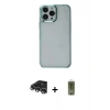 MARSİLYAN™- iPhone 14 Pro Max Kılıf Doruk Doku Prime - Siyah Joko Magic 5D Hayalet Cam + Raze Metal Kamera Lens - GS