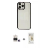 MARSİLYAN™- iPhone 14 Pro Max Kılıf Doruk Doku Prime - Siyah Mat Seramik Nano Ekran Koruyucu + Bilvis Titan Kamera Lens - GS