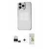 MARSİLYAN™- iPhone 14 Pro Max Kılıf Doruk Doku Prime - Siyah Mat Seramik Nano Ekran Koruyucu + Bilvis Titan Kamera Lens - GS