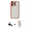 MARSİLYAN™- iPhone 14 Pro Max Kılıf Doruk Doku Prime - Siyah Mat Seramik Nano Ekran Koruyucu + Bilvis Titan Kamera Lens - SH