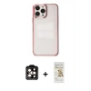 MARSİLYAN™- iPhone 14 Pro Max Kılıf Doruk Doku Prime - Siyah Mat Seramik Nano Ekran Koruyucu + PVD Metal Kamera Lens - TU