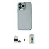 MARSİLYAN™- iPhone 14 Pro Max Kılıf Doruk Doku Prime - Siyah Polymer Nano Ekran Koruyucu + Bilvis Titan Kamera Lens - GD