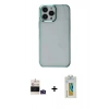 MARSİLYAN™- iPhone 14 Pro Max Kılıf Doruk Doku Prime - Siyah Polymer Nano Ekran Koruyucu + Bilvis Titan Kamera Lens - DNMR