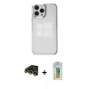 MARSİLYAN™- iPhone 14 Pro Max Kılıf Doruk Doku Prime - Siyah Polymer Nano Ekran Koruyucu + Raze Metal Kamera Lens - GD