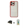MARSİLYAN™- iPhone 14 Pro Max Kılıf Doruk Doku Prime - Siyah Polymer Nano Ekran Koruyucu + Raze Metal Kamera Lens - GD