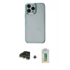 MARSİLYAN™- iPhone 14 Pro Max Kılıf Doruk Doku Prime - Siyah Polymer Nano Ekran Koruyucu + Raze Metal Kamera Lens - GD