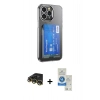 MARSİLYAN™- iPhone 14 Pro Max Kılıf Doruk Klasik Koleksiyonu - Şeffaf Royal Nano Ekran Koruyucu + Raze Metal Kamera Lens - GD