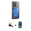 MARSİLYAN™- iPhone 14 Pro Max Kılıf Doruk Klasik Koleksiyonu - Siyah 18D Cam Ekran Koruyucu + Bilvis Titan Kamera Lens - DNMR