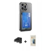 MARSİLYAN™- iPhone 14 Pro Max Kılıf Doruk Klasik Koleksiyonu - Siyah 6D Mat Seramik Hayalet Nano Ekran Koruyucu + Raze Metal Kamera Lens - GS
