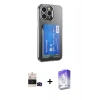 MARSİLYAN™- iPhone 14 Pro Max Kılıf Doruk Klasik Koleksiyonu - Siyah Bilvis 5in1 3D Magic Cam Ekran Koruyucu + Bilvis Titan Kamera Lens - SH