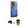 MARSİLYAN™- iPhone 14 Pro Max Kılıf Doruk Klasik Koleksiyonu - Siyah Buffer Cam Ekran Koruyucu + Raze Metal Kamera Lens - GD