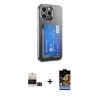 MARSİLYAN™- iPhone 14 Pro Max Kılıf Doruk Klasik Koleksiyonu - Siyah Buffer Hayalet Cam Ekran Koruyucu + Bilvis Titan Kamera Lens - SH