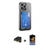 MARSİLYAN™- iPhone 14 Pro Max Kılıf Doruk Klasik Koleksiyonu - Siyah Buffer Hayalet Cam Ekran Koruyucu + Raze Metal Kamera Lens - GD