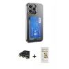 MARSİLYAN™- iPhone 14 Pro Max Kılıf Doruk Klasik Koleksiyonu - Siyah Mat Seramik Nano Ekran Koruyucu + Raze Metal Kamera Lens - GD
