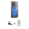 MARSİLYAN™- iPhone 14 Pro Max Kılıf Doruk Klasik Koleksiyonu - Siyah Mat Seramik Nano Ekran Koruyucu + Bilvis Titan Kamera Lens - GS
