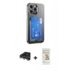 MARSİLYAN™- iPhone 14 Pro Max Kılıf Doruk Klasik Koleksiyonu - Siyah Mat Seramik Nano Ekran Koruyucu + Raze Metal Kamera Lens - GS