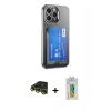 MARSİLYAN™- iPhone 14 Pro Max Kılıf Doruk Klasik Koleksiyonu - Siyah Polymer Nano Ekran Koruyucu + Raze Metal Kamera Lens - GD