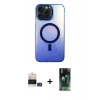 MARSİLYAN™- iPhone 14 Pro Max Kılıf Doruk Klasik Prime - Şeffaf 360 Full Body Arka Koruyucu + Bilvis Titan Kamera Lens - GS