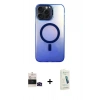MARSİLYAN™- iPhone 14 Pro Max Kılıf Doruk Klasik Prime - Şeffaf Pasifik Cam Ekran Koruyucu + Bilvis Titan Kamera Lens - SH