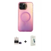 MARSİLYAN™- iPhone 14 Pro Max Kılıf Doruk Klasik Prime - Şeffaf Pasifik Cam Ekran Koruyucu + Bilvis Titan Kamera Lens - SH
