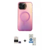 MARSİLYAN™- iPhone 14 Pro Max Kılıf Doruk Klasik Prime - Şeffaf Royal Nano Ekran Koruyucu + Bilvis Titan Kamera Lens - GS