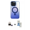 MARSİLYAN™- iPhone 14 Pro Max Kılıf Doruk Klasik Prime - Şeffaf Royal Nano Ekran Koruyucu + Bilvis Titan Kamera Lens - GS