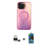 MARSİLYAN™- iPhone 14 Pro Max Kılıf Doruk Klasik Prime - Siyah 18D Cam Ekran Koruyucu + Bilvis Titan Kamera Lens - GD