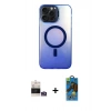 MARSİLYAN™- iPhone 14 Pro Max Kılıf Doruk Klasik Prime - Siyah 18D Cam Ekran Koruyucu + Bilvis Titan Kamera Lens - GS
