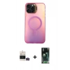 MARSİLYAN™- iPhone 14 Pro Max Kılıf Doruk Klasik Prime - Siyah 360 Mat Full Body Arka Koruyucu + Bilvis Titan Kamera Lens - GD