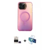 MARSİLYAN™- iPhone 14 Pro Max Kılıf Doruk Klasik Prime - Siyah 3D Antistatik Cam Ekran Koruyucu + Bilvis Titan Kamera Lens - DNMR