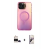 MARSİLYAN™- iPhone 14 Pro Max Kılıf Doruk Klasik Prime - Siyah Bilvis 3D Mat Cam Ekran Koruyucu + Bilvis Titan Kamera Lens - SH