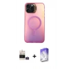 MARSİLYAN™- iPhone 14 Pro Max Kılıf Doruk Klasik Prime - Siyah Bilvis 5in1 3D Magic Cam Ekran Koruyucu + Bilvis Titan Kamera Lens - GS