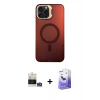 MARSİLYAN™- iPhone 14 Pro Max Kılıf Doruk Klasik Prime - Siyah Bilvis 5in1 5D Magic Hayalet Cam Ekran Koruyucu + Bilvis Titan Kamera Lens - GS
